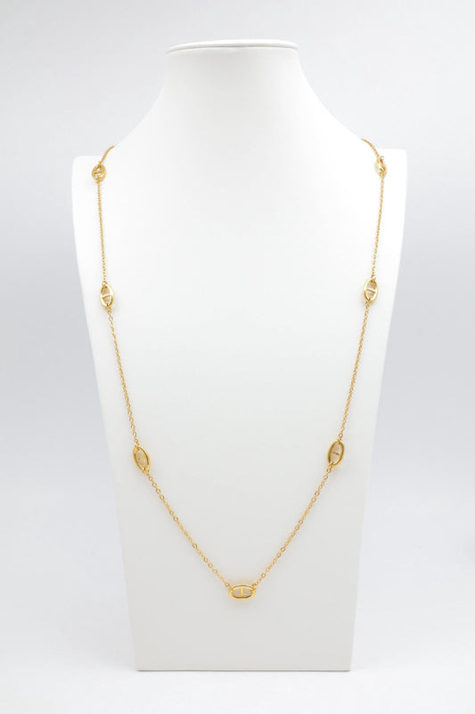 Sautoir Lola - Collier Sautoir Maille marine - Acier inoxydable