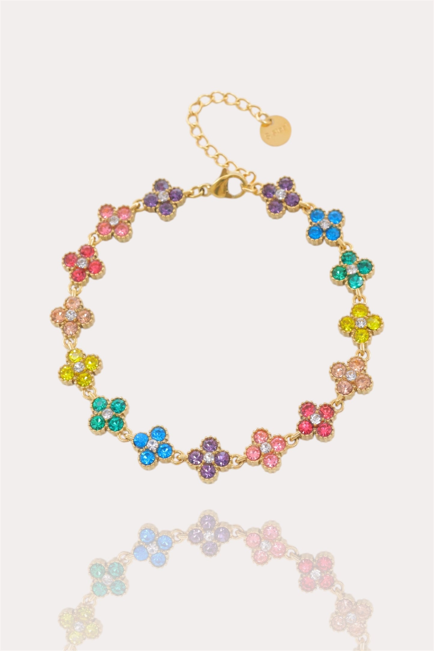 Bracelet Monaco - Bracelet trèfles zircon - Acier inoxydable