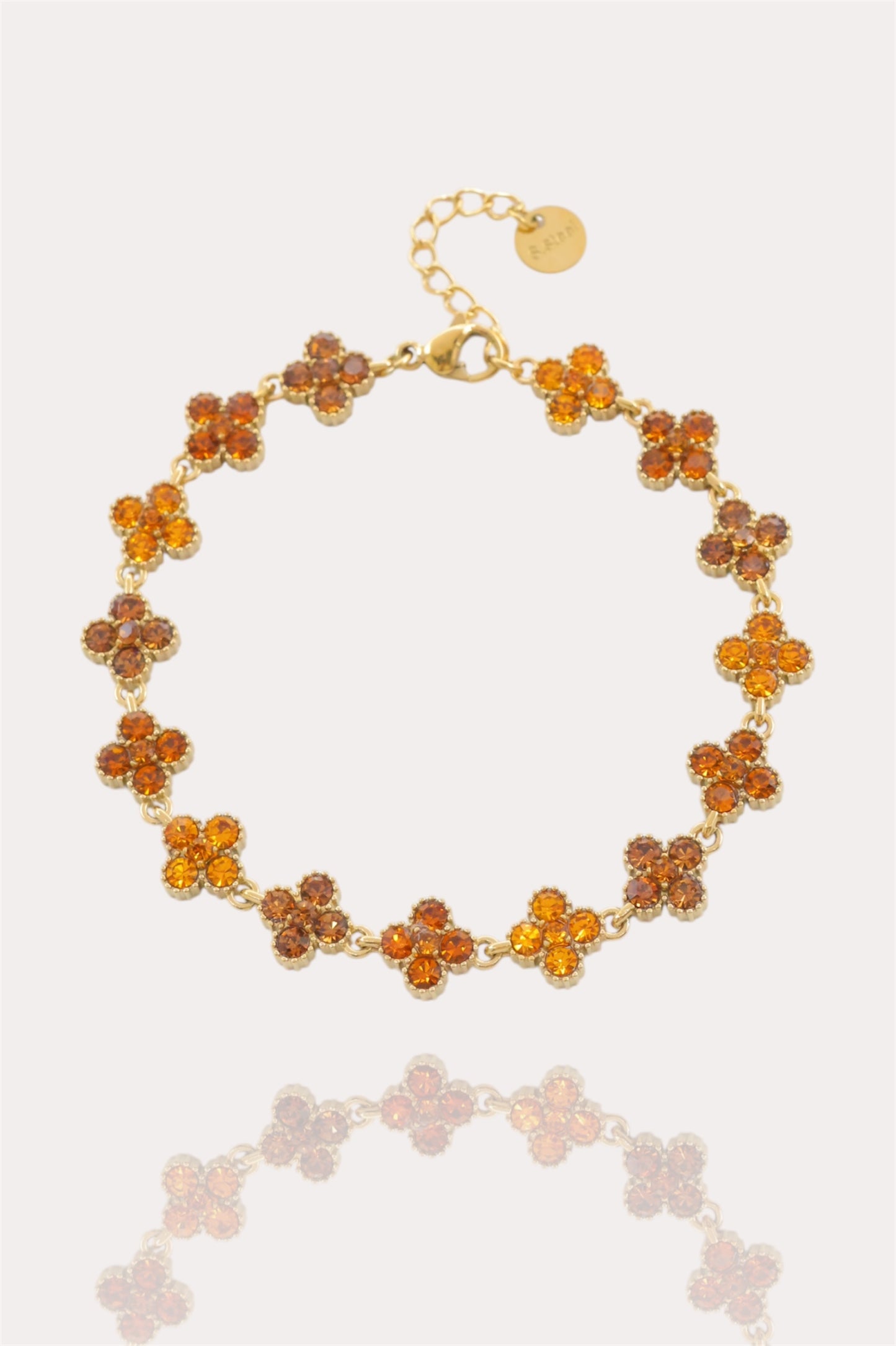 Bracelet Monaco - Bracelet trèfles zircon - Acier inoxydable