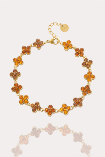 Bracelet Monaco - Bracelet trèfles zircon - Acier inoxydable