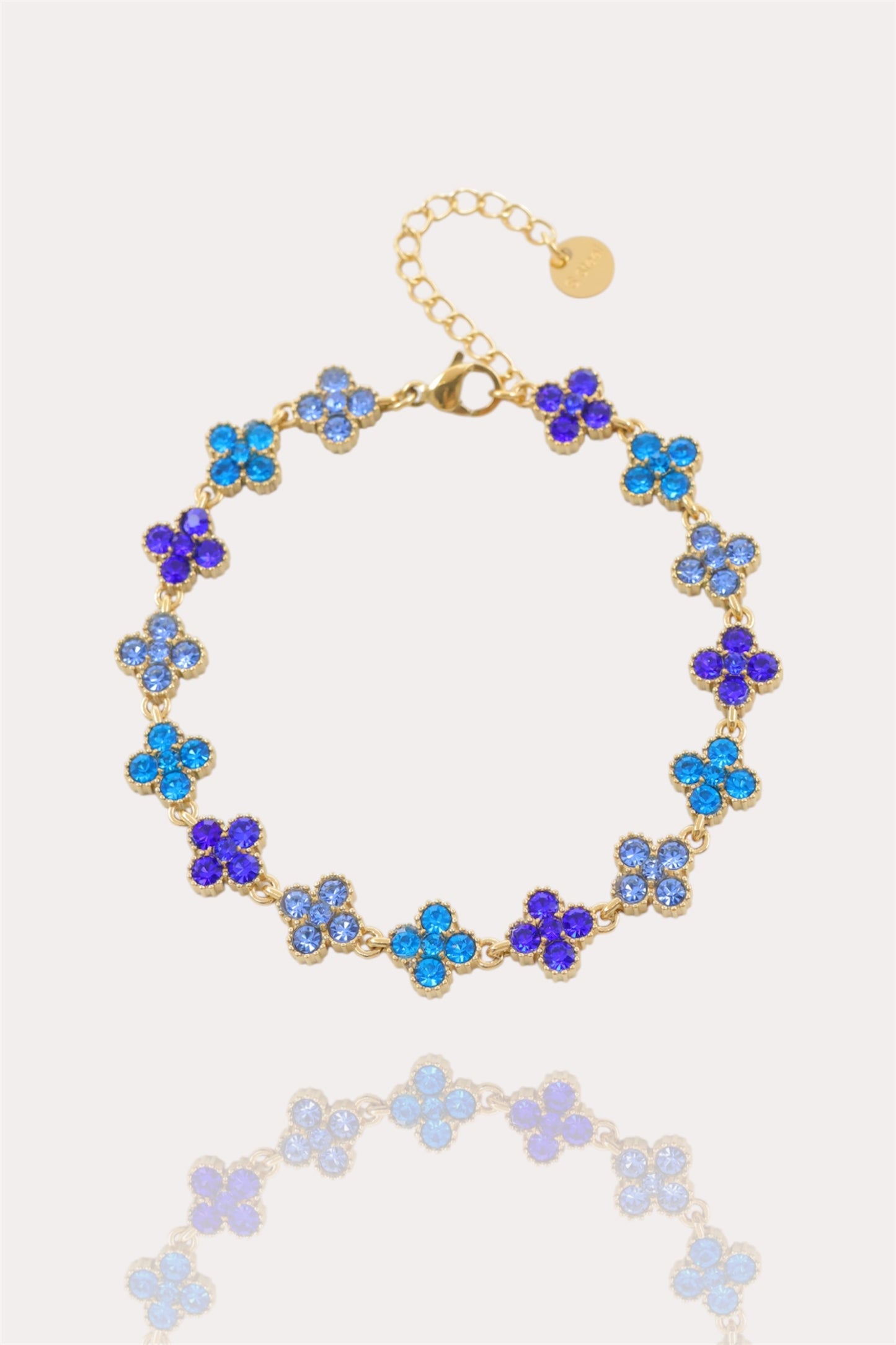 Bracelet Monaco - Bracelet trèfles zircon - Acier inoxydable
