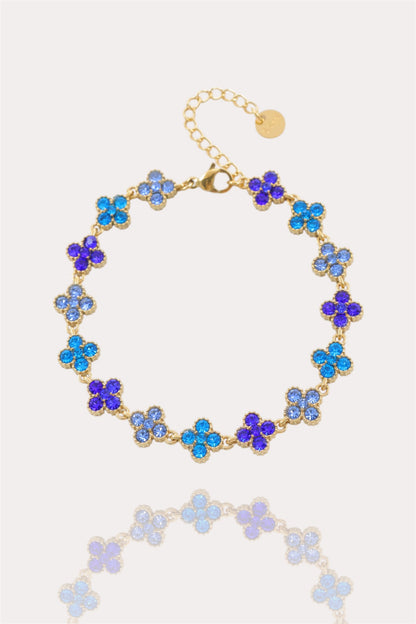 Bracelet Monaco - Bracelet trèfles zircon - Acier inoxydable