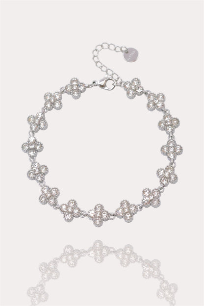 Bracelet Monaco - Bracelet trèfles zircon - Acier inoxydable