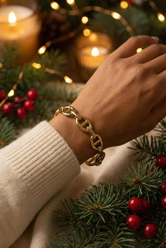 Bracelet Molly - Bracelet jonc maille marine - Acier inoxydable