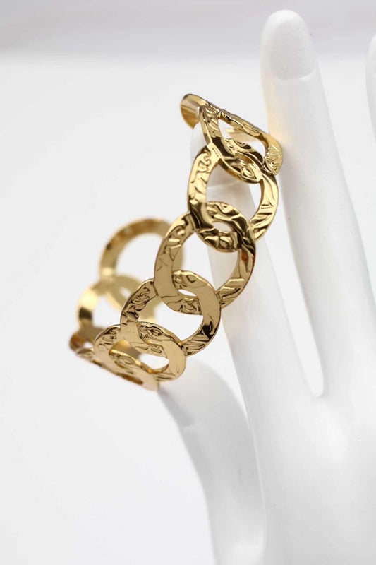 Bracelet Eclor - Bracelet jonc doré - Acier inoxydable